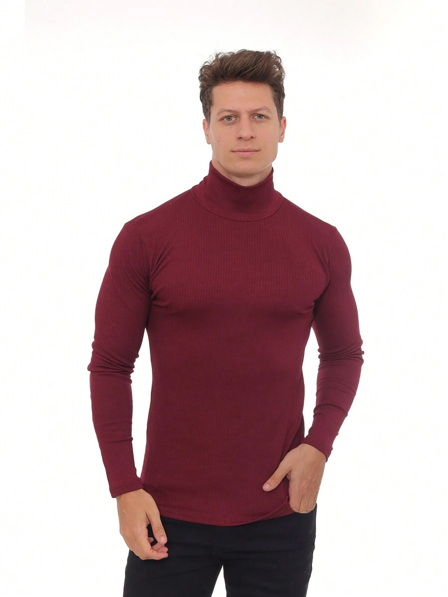 Men Sweaters - Màu Đỏ Sâu - Xem 1