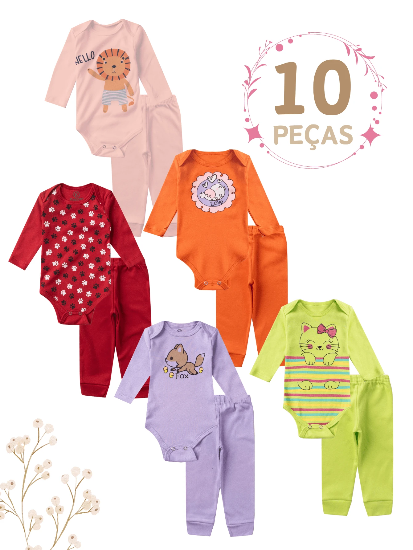 Baby Boys Jumpsuits - 淺粉色 - 查看 1