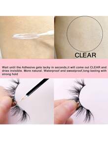 1 Piece Of Cluster Lash Glue 6ml, B&Q LASH Bond White Clear Long Lasting False Eyelash Glue For DIY Eyelash Extension Adhesive Mascara Glue For Eyelash Cluster Extension Waterproof Anti-Allergy Latex Free Lash Glue, Eyelash Glue