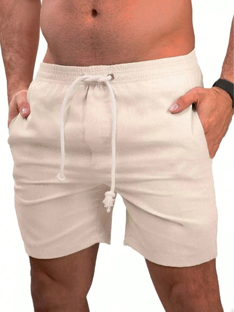 Men Shorts - 米色 - 查看 1