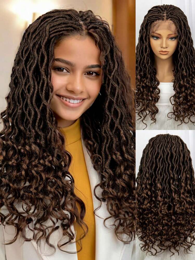 13*4 Lace Front Braided Headband Wig, 180% Density Synthetic  display picture 2