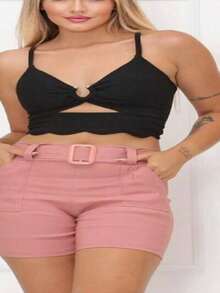 Women Shorts - Màu hồng gỉ - Xem 1