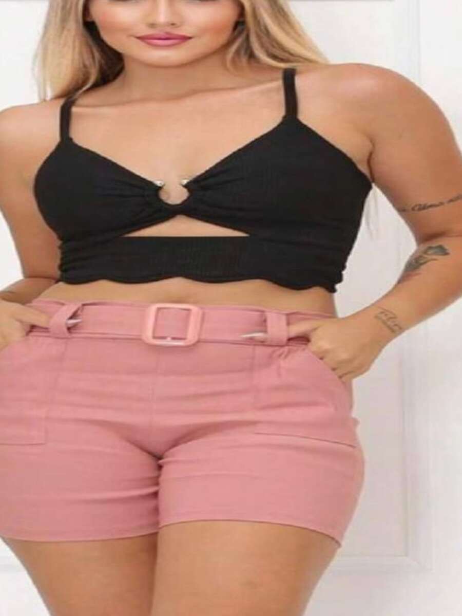 Women Shorts - Màu hồng gỉ - Xem 1