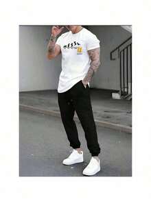 Men T-Shirt Co-Ords - trắng - Xem 1