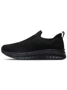 STQ Womens Slip On Trainers Causal Comfortable Shoes With Arch Support - Todo negro - Ver 5
