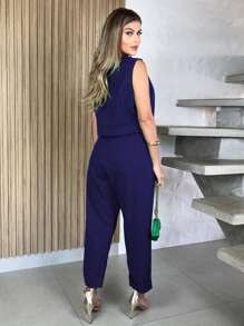 Women Two-Piece Outfits - 藍色 - 查看 2