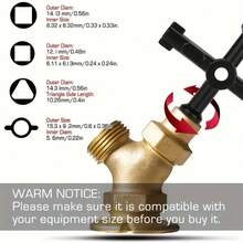 1pc 4-In-1 Multi-Purpose Electric Control Cabinet Repair Wrench, Elevator Water Meter Valve Cross Key Wrench - Black - View 4