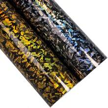 Envoltura De Vinilo De Fibra De Carbono Dorado Forjado - Dorado - Ver 5