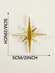 4pcs Ngôi sao Miếng vá thêu Đối với Trang trí DIY Của Quần áo , Mũ , Túi , Giày dép , Ốp lưng điện thoại , Sắt-Bật Đính đá Đối với Quần áo Phụ kiện may vá - Vàng - Xem 5
