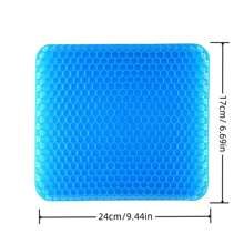 1 Miếng Gel Tổ ong Đệm ngồi Cho văn phòng Cái ghế Silicone Mùa hè Mềm mại Miếng giải nhiệt Nước đá Tấm lót - Màu xanh lam - Xem 2
