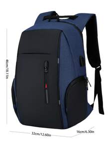 Zaino da uomo impermeabile, zainetto per la scuola, borsa per libri, zaino con porta USB, zaino da viaggio, borsa da viaggio, zaino per computer portatile, zaino casual, grande capacità, extra large, per viaggi, vacanze, lavoro, ufficio, Halloween, Natale, Ringraziamento, borsa da campeggio, viaggio, palestra, sportiva, ritorno a scuola, computer portatile, vita sportiva, estate, primavera, week-end, viaggi essenziali, borsa da spiaggia - Blu - Visualizzare 2