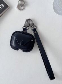 1pc Leather Hanging Rope Earphone Protective Cover, Compatible With Airpods Pro 1st/2nd Generation, Wireless Earphone Case