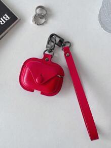 1pc Leather Hanging Rope Earphone Protective Cover, Compatible With Airpods Pro 1st/2nd Generation, Wireless Earphone Case