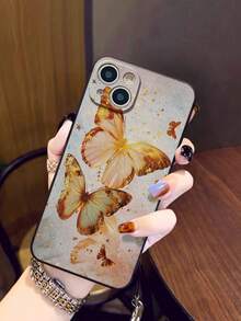 Vỏ điện thoại thông minh bảo vệ vòng tay dệt thủ công hình con bướm màu vàng có lỗ cho P14 Pro Max, Phim hoạt hình 3d P13, Phim hoạt hình P11, P12 chống rơi cho Xr, Vỏ 78ges2 cho Xs, Cũng tương thích với dòng Samsung A03s/A03core/A04/A12/A13 /A14/A21s/A22/A23/A24/A32/A33a34/A5, A51/A52/A53/A54/A71/A72/A73/S20fe/S21/S22, Dòng Xiaomi và Redmi Redmi9/9a/10a/10c/Note9 /Note10/Note11/Note12/12/12c - Nhiều màu - Xem 3