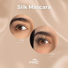 Tratamiento en Suero para Crecimiento de Pestañas y Cejas más Mascara de Pestañas Waterproof que Contiene Microfibras para Pestañas 4D, más Largas y Voluminosas. XiC Duo Silk - Dorado - Ver 8