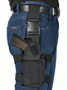 1 pieza Funda para pierna de mano derecha, funda para pierna multifuncional de extracción rápida, estuches para funda de pierna negra de mano derecha, funda de pierna de caída, funda de pistola de muslo, bolso universitario ajustable de mano derecha, bolso lateral multifuncional para papás universitarios, esencial de viaje, esencial de vacaciones, bolso de cinturón escolar, bolso de cintura, suministros escolares de primavera - Negro - Ver 1