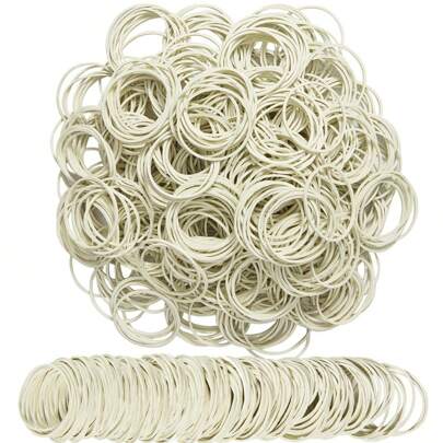 50/100/300/500Pcs White Rubber Band Paper Bills Dollars Money Elastic Stretchable Bands Size 38mm 1.49 Inches Back To School