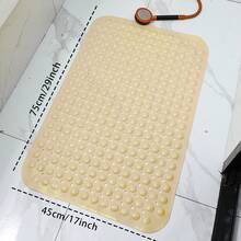 1pc Beige Safety Bath Mat, Washable Soft PVC Material Shower Mat With Drain Holes, Anti-Slip Bathtub Mat With Suction Cups, Suitable For Shower Rooms And Bathtubs, Multiple Colors And Sizes Available (Please Select The Size Suitable For You) - Beige - View 6