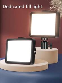 Pancoat Led Live Broadcast Photography Fill Light, Mini Desktop Light For Food Shooting, Video Recording With Beauty Function For Streamers - Black - View 9