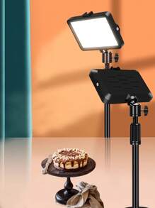 Pancoat Led Live Broadcast Photography Fill Light, Mini Desktop Light For Food Shooting, Video Recording With Beauty Function For Streamers - Black - View 1