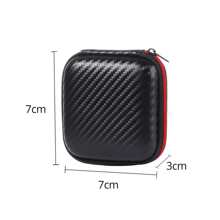 Men 1Pc Wired Earphone Organizer Box Mini Storage Case EVA Portable Storage Bag Box For Earphone Charging Cable Bag - Black - View 9