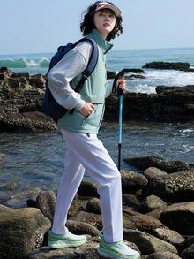 Koolara Beyond女款撞色路徑越野跑鞋,透氣網面厚底增高男女休閒運動鞋具有防滑耐磨外底,輕質健行鞋 - 薄荷綠 - 查看 5