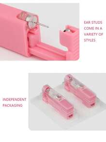 2Pcs Ear Piercing Gun Disposable Safe Painless Sterile Piercer Tool Machine Kit Cartilage Tragus Helix Piercing Gun Stud Body Jewelry - Pink - View 4