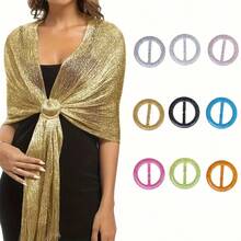 9 Piezas De Hebilla De Cinturón De Plástico De Moda Para Atar Pañuelos Y Cintas - Multicolor - Ver 1