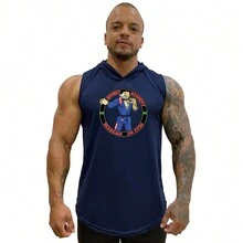 Men Tank Tops - 藏蓝色 - 查看 2