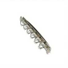 6-Ring Binder Mechanism With Metal Back Plate For A7 Paper Size, Removable For Refill And Suitable For Filofax Style Notebooks, Inner Pages, And Diy Scrapbooking, Stationery Supplies - Silver - View 1