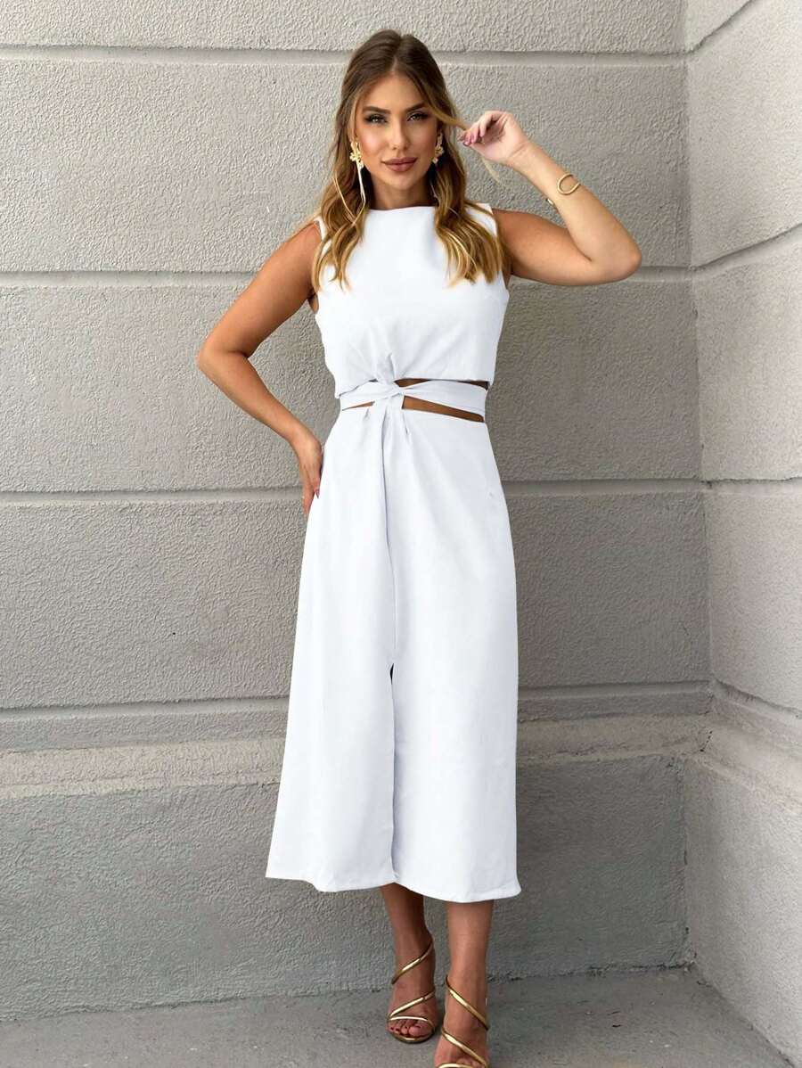 Women Two-Piece Outfits - White - View 1