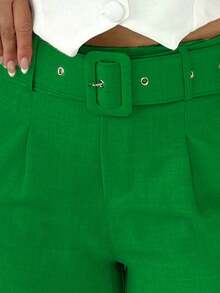 Women Shorts - 綠色 - 查看 4