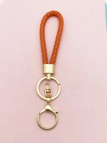 1 Máy Tính Đồng Màu Bện Da PU Dây Dệt Dây Móc Khóa Cho Bé Gái Đơn Giản Móc Chìa Khóa Ô Tô Túi Phụ Kiện Ô Tô mặt Dây Chuyền Móc Khóa - Nhiều màu - Xem 8