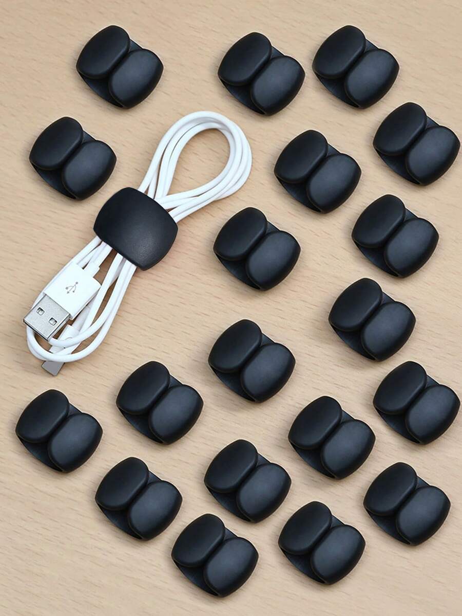 20 件裝數據/耳機/充電線電纜整理夾,簡單多功能存放繞線夾