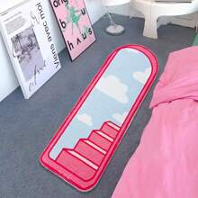 1 Miếng Thời trang Màu hồng Sang trọng Thảm khu vực Mặt Gương Phòng ngủ Tấm lót Nhà  Đồ trang trí Phòng khách Tấm thảm Hành lang lông tơ Thảm Màu hồng Đồ đạc Phòng Trang trí - Hồng - Xem 5