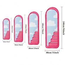 1 Miếng Thời trang Màu hồng Sang trọng Thảm khu vực Mặt Gương Phòng ngủ Tấm lót Nhà  Đồ trang trí Phòng khách Tấm thảm Hành lang lông tơ Thảm Màu hồng Đồ đạc Phòng Trang trí - Hồng - Xem 2