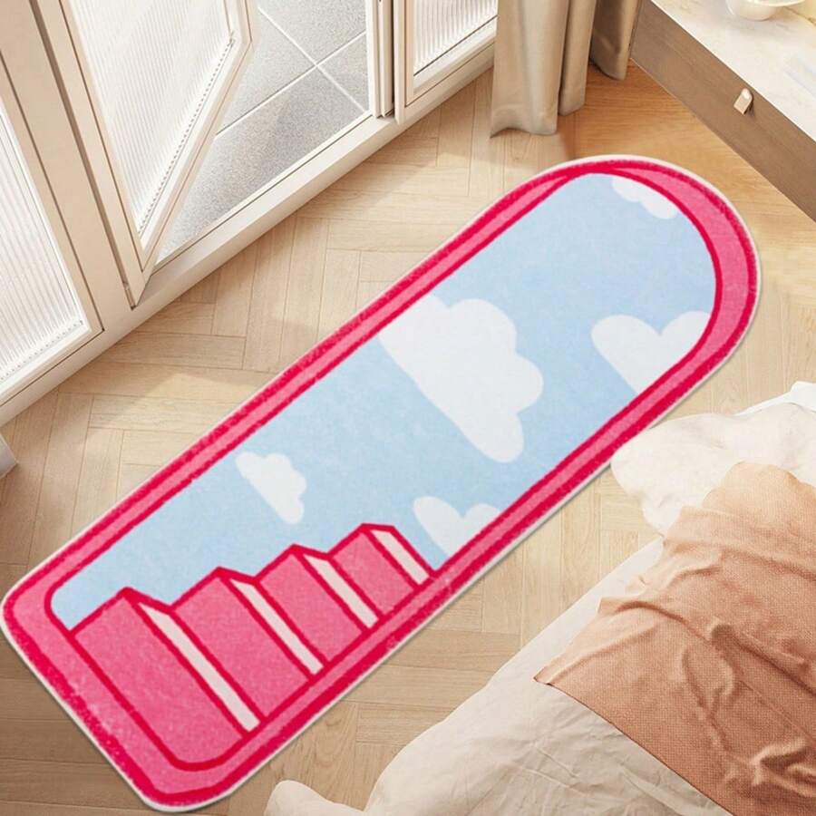 1 Miếng Thời trang Màu hồng Sang trọng Thảm khu vực Mặt Gương Phòng ngủ Tấm lót Nhà Đồ trang trí Phòng khách Tấm thảm Hành lang lông tơ Thảm Màu hồng Đồ đạc Phòng Trang trí - Hồng - Xem 1