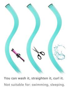 10 PCS Colored Clip In Hair Extensions 20 Inch Long Straight Hairpieces Clip In Synthetic, Halloween Cosplay Dress Up Fashion Party Christmas Carnival Music Festival New Year Gift For Women Kids Girls(RED)