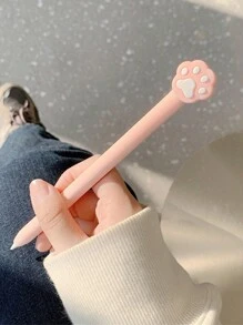 1pc Cute White Cat Paw Shaped Silicone Case Compatible With Apple Pencil 2, Thin & Skin-Friendly Protective Cover