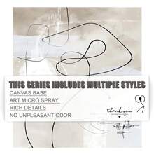 3pcs Abstract Line Art Decor Painting Set, Minimalist Style Wall Art Decoration, Suitable For Dining Room, Hotel, Bedroom, Living Room, Kitchen, Dressing Room & Closet Gifts Birthday Graduation