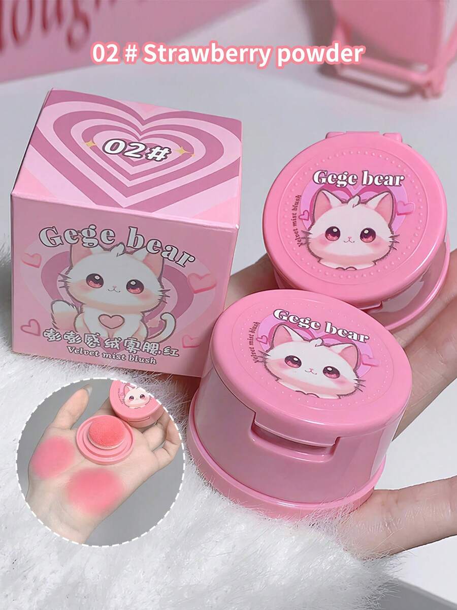 Rubor De Gato, Con Polvo Fino, Color Duradero Y Efecto De Maquillaje Natural. Viene Con Un Espejo, Lo Que Hace Que Sea Fácil Llevar El Blush Cuando Sales. - 2# - Ver 1