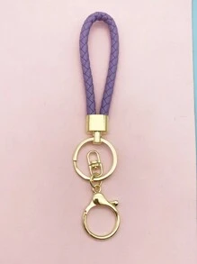 1 Máy Tính Đồng Màu Bện Da PU Dây Dệt Dây Móc Khóa Cho Bé Gái Đơn Giản Móc Chìa Khóa Ô Tô Túi Phụ Kiện Ô Tô mặt Dây Chuyền Móc Khóa - Nhiều màu - Xem 10