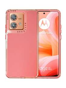 Funda Rainbow Paint Uso Rudo Doble Capa Para Moto Edge 40 Neo - Rosa - Ver 1