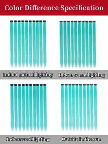 10 PCS Colored Clip In Hair Extensions 20 Inch Long Straight Hairpieces Clip In Synthetic, Halloween Cosplay Dress Up Fashion Party Christmas Carnival Music Festival New Year Gift For Women Kids Girls(RED)