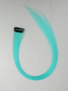 10 PCS Colored Clip In Hair Extensions 20 Inch Long Straight Hairpieces Clip In Synthetic, Halloween Cosplay Dress Up Fashion Party Christmas Carnival Music Festival New Year Gift For Women Kids Girls(RED)