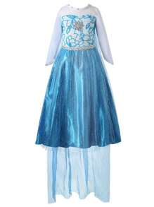 Tween Girls Plus Size Dresses - Blue - View 1