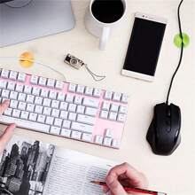 6 Packs Desktop Cable Manager (Color Random), Cable Clamp, Desktop Cable Bracket, Adhesive Cable Manager, Bedside Table, Wall, Car And Office Cable Management Accessories Charger Bracket - 6 Random Colors - View 10