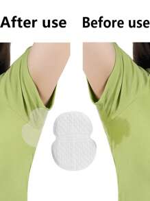 50入組透氣吸汗墊,腋下吸汗貼裝置,全季節通用腋下貼,止汗和防汗貼,防汗、無痕隱形透氣吸汗貼,便攜式旅行配件,日常必需品 - 白色 - 查看 2