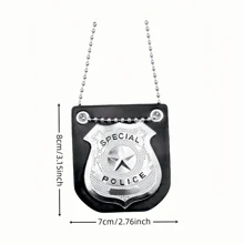 1 pieza Accesorio de juguete de esposas de plástico como prop para actuación en el escenario, accesorio de disfraz de policía para cosplay de Halloween - Plateado - Ver 10