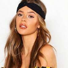 1 Piece Summer Headbands For Women Short Hair Boho Twist Knot Head Band Elastic Hair Bands For Women's Hair Cute Wrap Headbands Fashion Hair Accessories, Solid Color - Multicolor - View 3